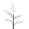 4ft. Pre-Lit Brown Frosted Christmas Twig Tree, Multicolor LED Lights